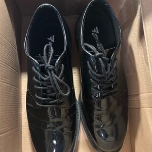 Bates Sentry Oxford Men 10.5 EW Black High Gloss Uniform Shoe E01842
